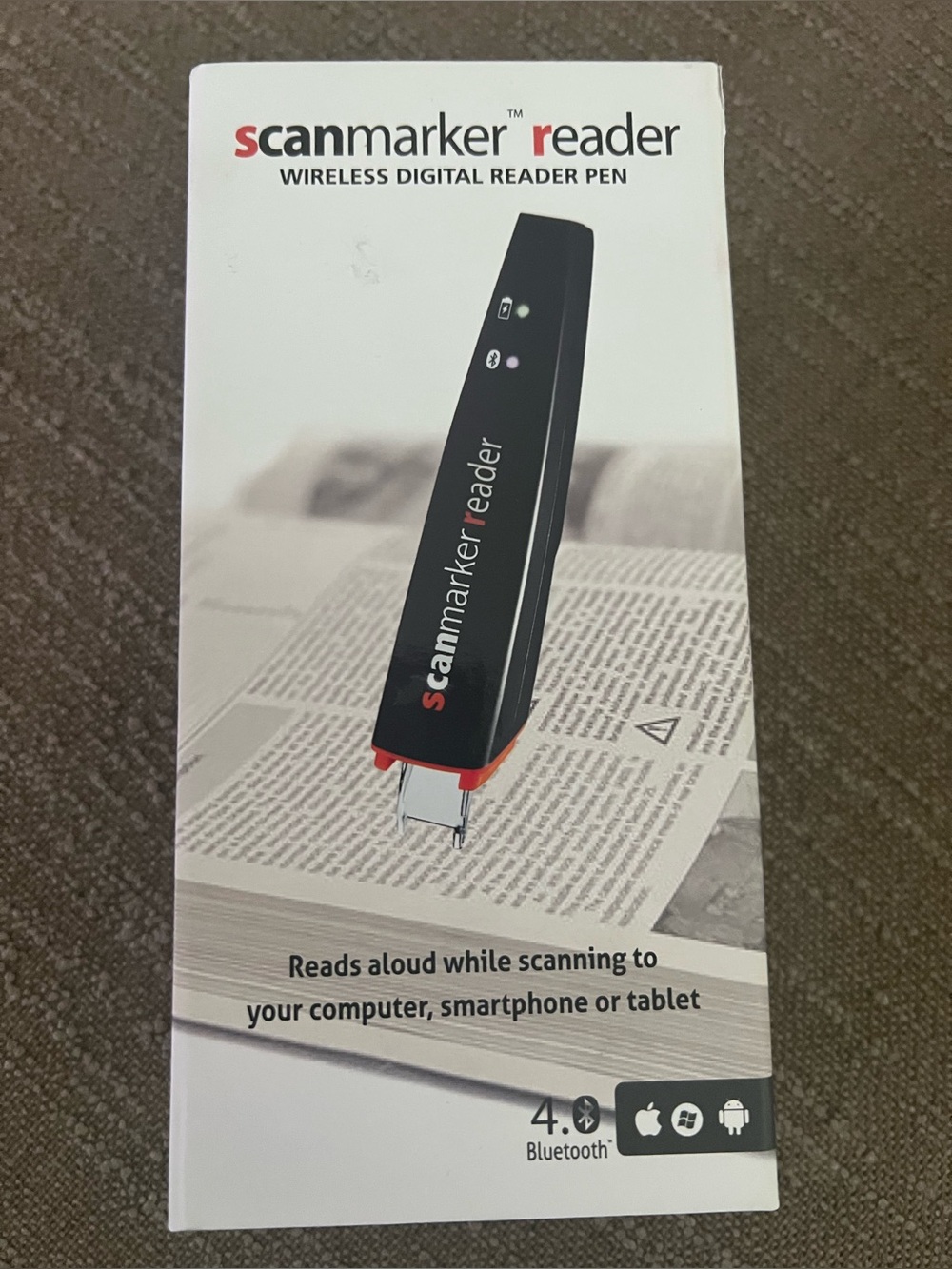Scanmarker Reader Wireless Digital Reader Pen - Black with Red